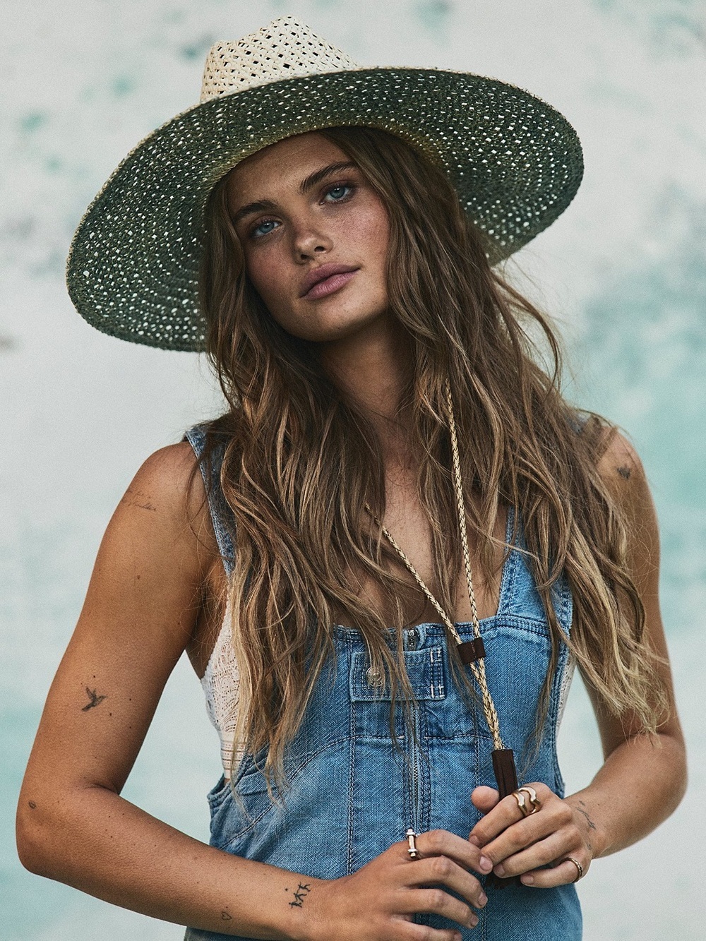 NEW Free People Lifeguard Straw Wide Brim Hat One Size